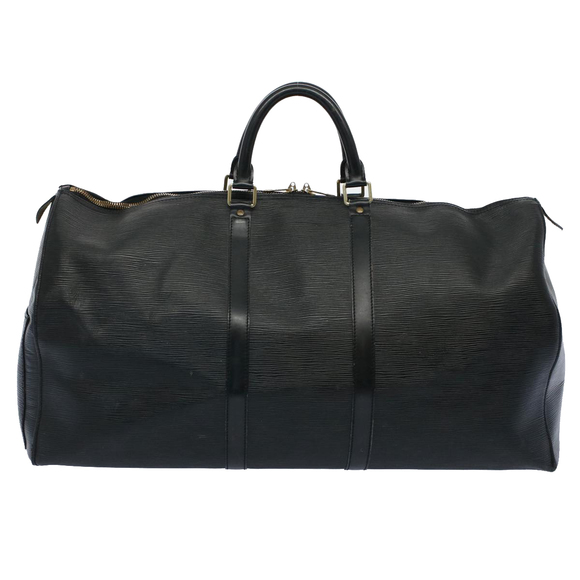 LOUIS VUITTON Epi Keepall 55 Boston Bag Noir Black M42952 LV Auth bs9967 - Picture 2 of 16